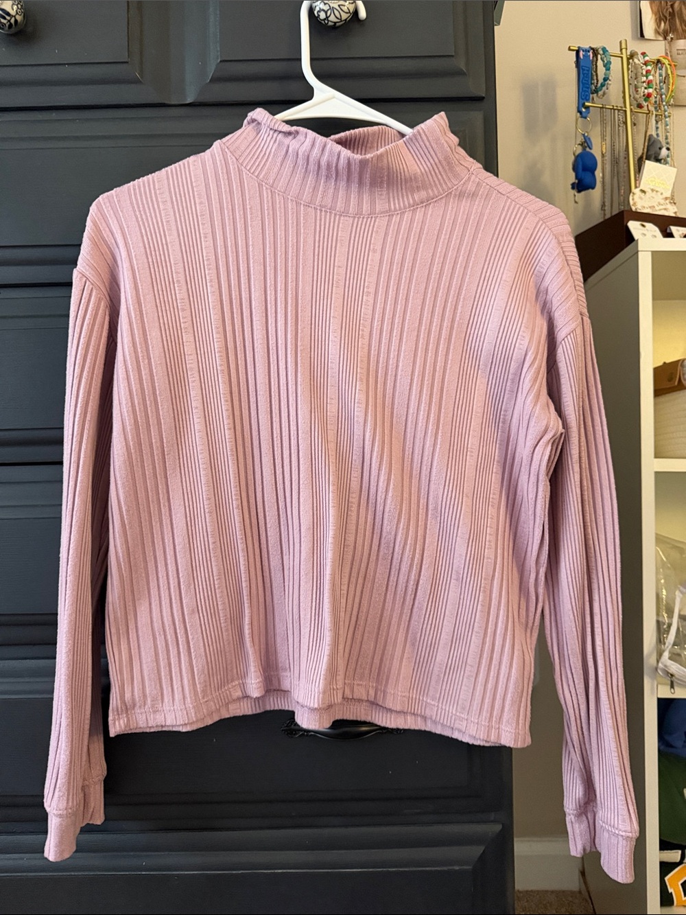 OshKosh B'gosh Pink Ribbed Mock Neck Sweater
